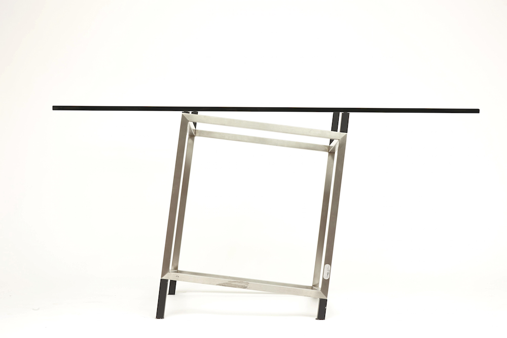 Table Déstabilisation métal et glace 1991 design François Morellet, Magen H Gallery
